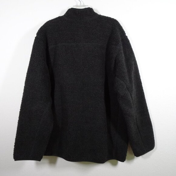 Eddie Bauer Fleece Sherpa Jacket Men’s Size 2XL Black Faux Shearling Full Zip - Picture 4 of 7